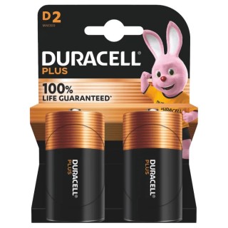 Duracell Plus Power Alkaline D Battery 1.5 V 145g 61.5mm Height 34.20mm Diameter 5000394141988