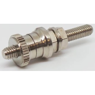 RS PRO Silver 30A Binding Post with Brass Contacts Nickel Plated 212-1210