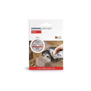 Dremel Reinforced Abrasive Cutting Disc, 77 mm Diameter x 5 mm Thickness DSM520