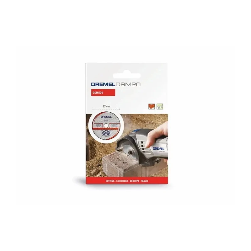 Dremel Reinforced Abrasive Cutting Disc, 77 mm Diameter x 5 mm Thickness DSM520