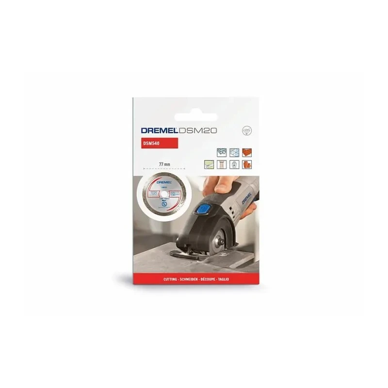 Dremel Diamond Abrasive Cutting Disc 77 mm Diameter x 2 mm Thickness DSM540