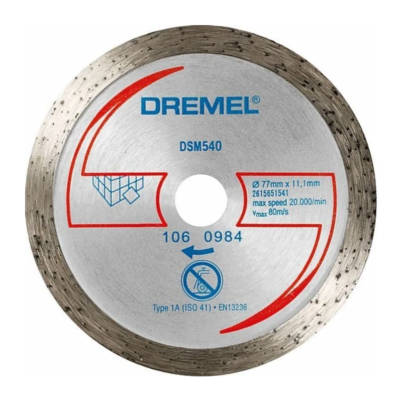 Dremel Diamond Abrasive Cutting Disc 77 mm Diameter x 2 mm Thickness DSM540