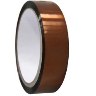 RS PRO Polyimide Silicone Adhesive Brown Double Coated Tissue Masking Tape 25mm x 33m AT4160
