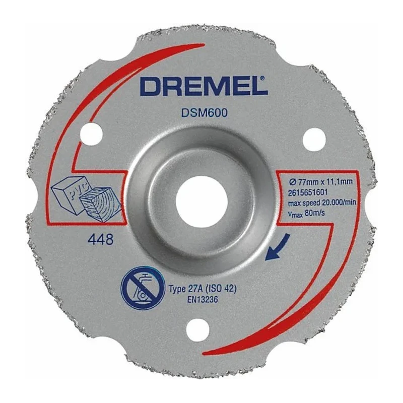 Dremel Carbide Cutting Disc 77 mm Diameter x 1 mm Thickness Coarse Grade DSM600