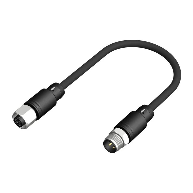 RS PRO Female 4 Way Straight to Male 4 Way Straight Sensor Actuator Cable 5 m 250V PUR Jacket 212-1723