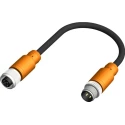 RS PRO Female 4 way Straight to Male 4 way Straight Sensor Actuator Cable Polyurethane Jacket Orange 5m 212-1722