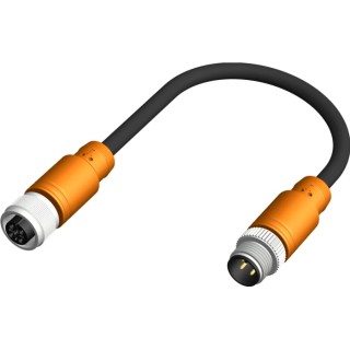 RS PRO Female 4 way Straight to Male 4 way Straight Sensor Actuator Cable Polyurethane Jacket Orange 5m 212-1722