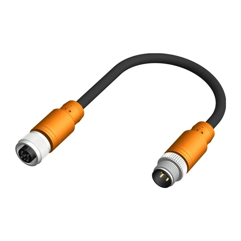 RS PRO Female 4 way Straight to Male 4 way Straight Sensor Actuator Cable Polyurethane Jacket Orange 5m 212-1722