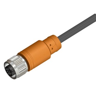 RS PRO Sensor Actuator Cable Female 4 Way Straight to Unterminated Free End, 2 m, Orange Polyurethane Jacket, 250V 212-1715