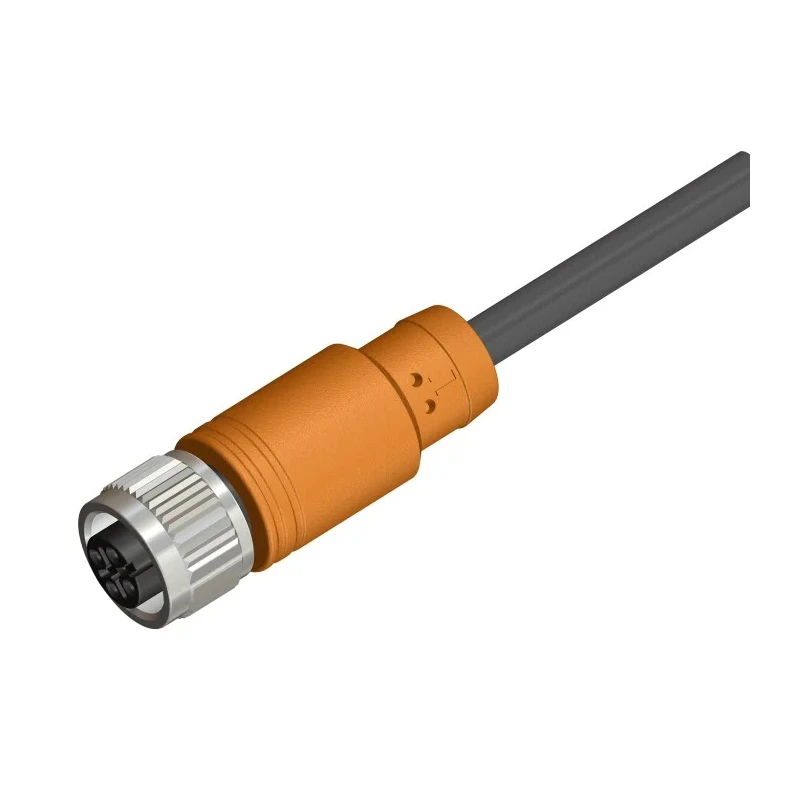 RS PRO Sensor Actuator Cable Female 4 Way Straight to Unterminated Free End, 2 m, Orange Polyurethane Jacket, 250V 212-1715