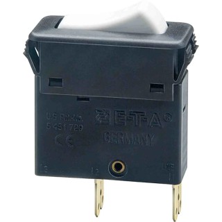 ETA Thermal Circuit Breaker 8A Current Rating 1-Pole Snap-in Mount 3130-F110-P7T1-W02Q-8A