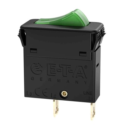 ETA Thermal Circuit Breaker 5A Current Rating 1-Pole Snap-in Mount 3130-F110-P7T1-W19QY7-5A