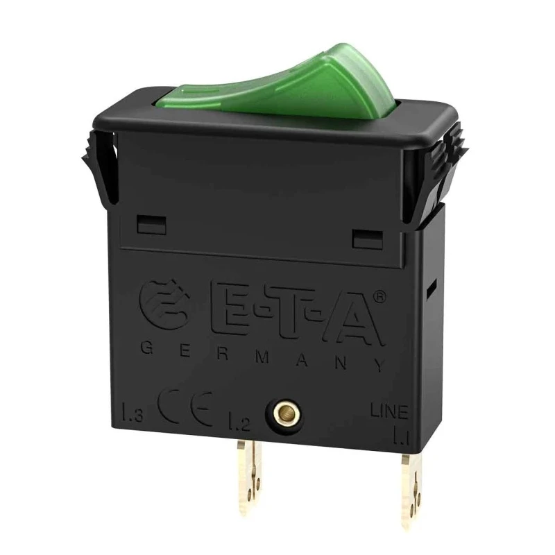 ETA Thermal Circuit Breaker 5A Current Rating 1-Pole Snap-in Mount 3130-F110-P7T1-W19QY7-5A