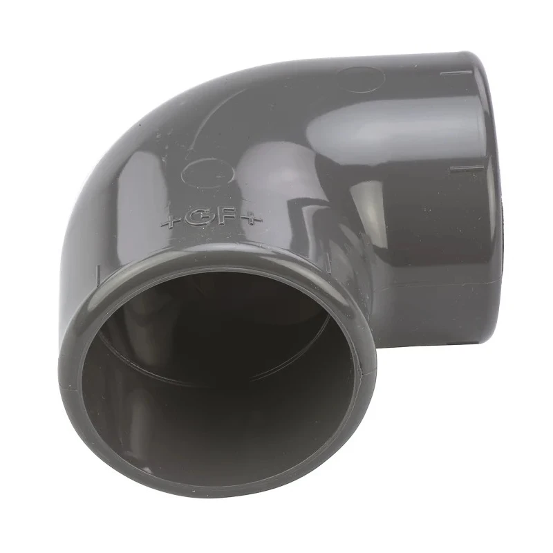 Georg Fischer Plastic Pipe Fitting 90° Push-in Female Elbow 2 in Grey PVC-U 68mm Length 721101111