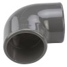 Georg Fischer Plastic Pipe Fitting 90° Push-in Female Elbow 2 in Grey PVC-U 68mm Length 721101111