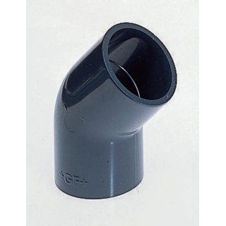 Georg Fischer Plastic Pipe Fitting 45° Push-in Elbow Polyvinyl Chloride 1 in 721151108