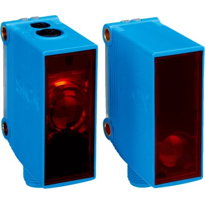 SICK Through Beam Photoelectric Sensor, Block Style, 0 to 40 m Detection Range, PNP Output, IP67 Rated, Model GSE10-P4212