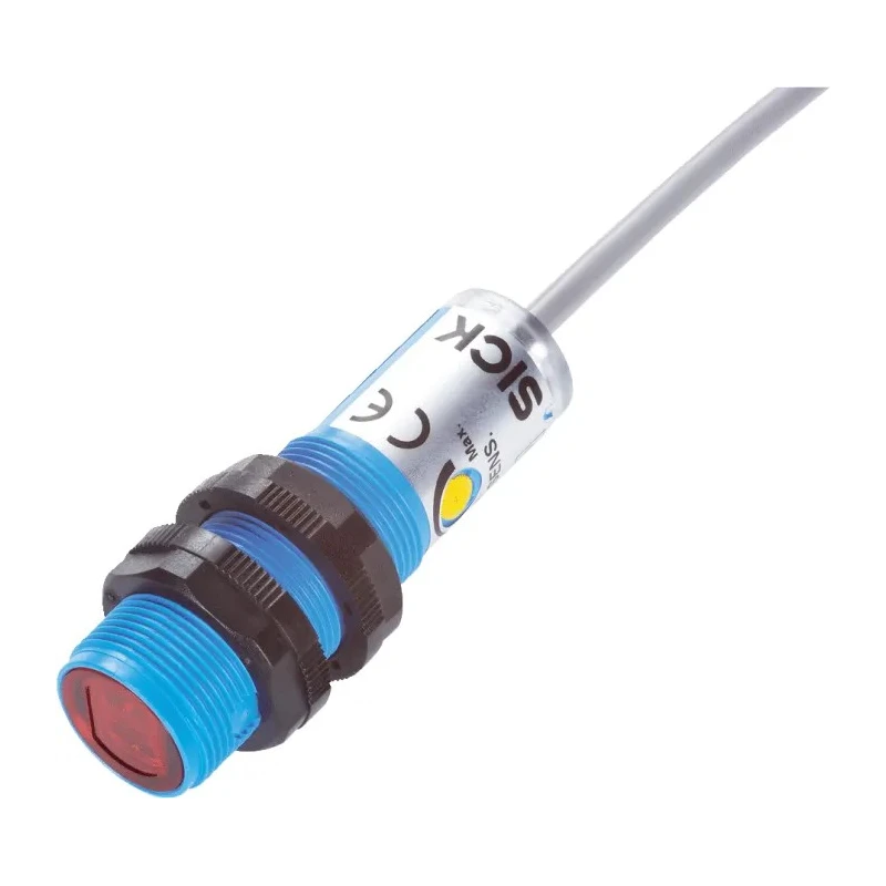 SICK Through Beam Photoelectric Sensor Barrel 0 to 28 m Detection Range, NPN Output, IP67 Rating VSE180-2N41137