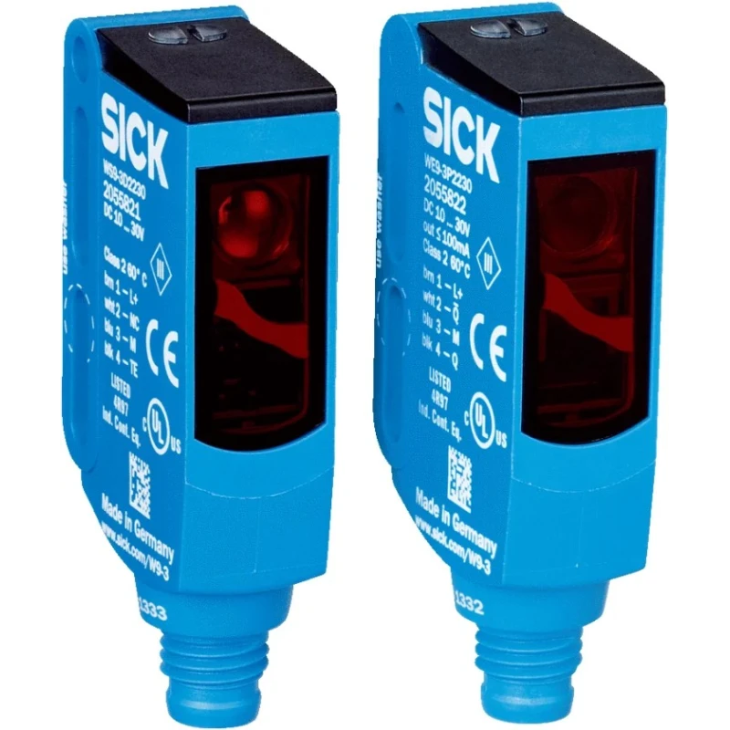 SICK Through Beam Photoelectric Sensor, Block Style, 0 to 1 m Detection Range, NPN Output, IP66 IP67 IP69K WSE9-3N2230