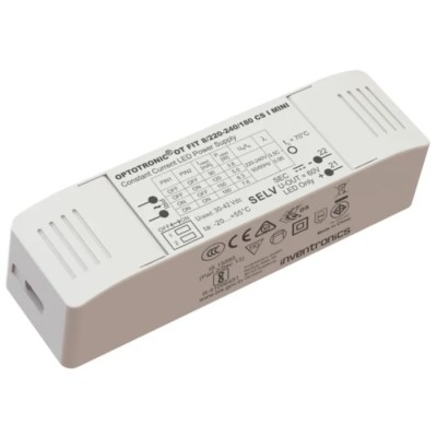 Inventronics IP20 1 Output Enclosed Constant Current LED Driver, 42V, 8W, 180mA Non-Dimmable
