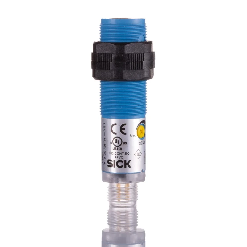 SICK Energetic Photoelectric Sensor Barrel Sensor Detection Range 1 mm to 1.1 m PNP Output IP67 VTE180-2F32487