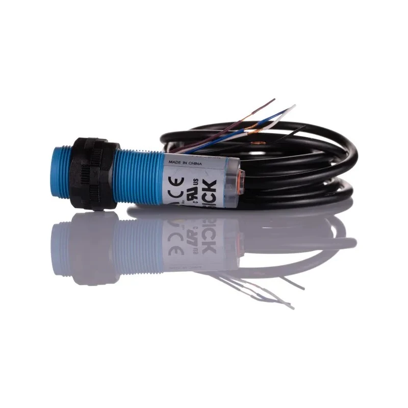 SICK Energetic Photoelectric Sensor Barrel Sensor 1 mm to 1.1 m Detection Range PNP Output IP67 VTE180-2P41187