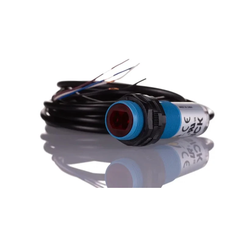 SICK Energetic Photoelectric Sensor Barrel Sensor 1 mm to 1.1 m Detection Range PNP Output IP67 VTE180-2P41187