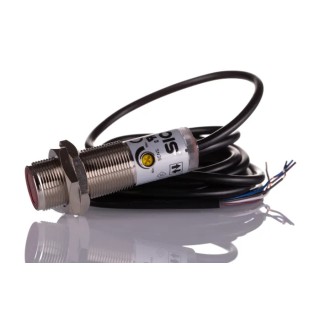 SICK Energetic Photoelectric Sensor, Barrel Sensor, Detection Range 1 mm to 1.1 m, PNP Output, IP67, Nickel VTE180-2P41182