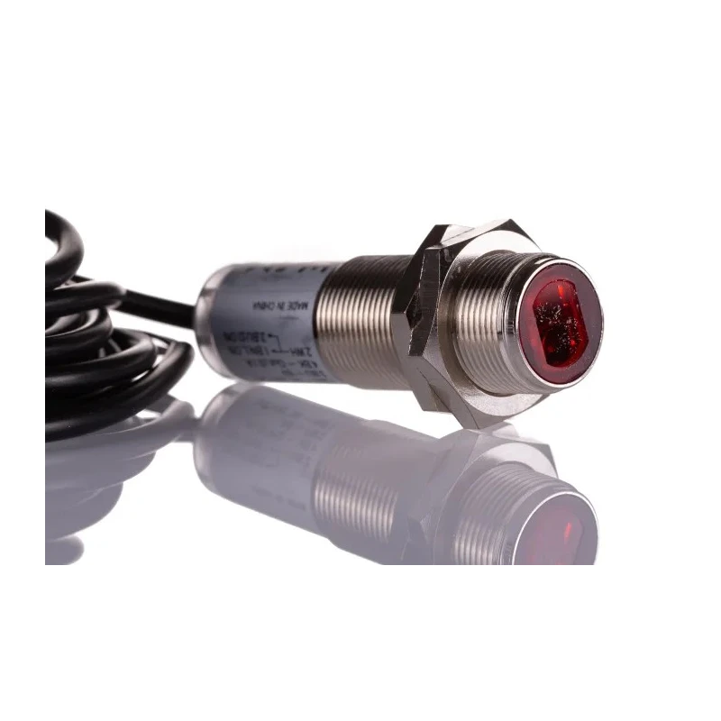 SICK Energetic Photoelectric Sensor, Barrel Sensor, Detection Range 1 mm to 1.1 m, PNP Output, IP67, Nickel VTE180-2P41182