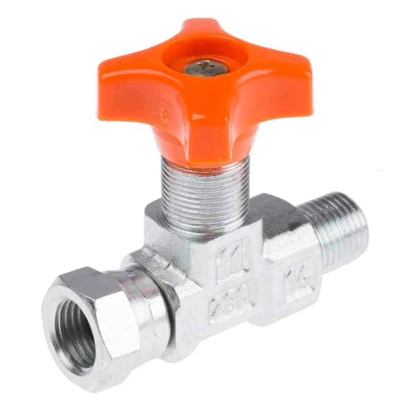 RS PRO Hydraulic Pressure Gauge Isolation Valve Carbon Steel Body G 1/4 Male Thread 400 Bar 278-8774