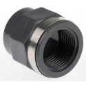 Georg Fischer Plastic Pipe Fitting Straight Push-in Socket 1 in Female PVC 45mm Length 721911008