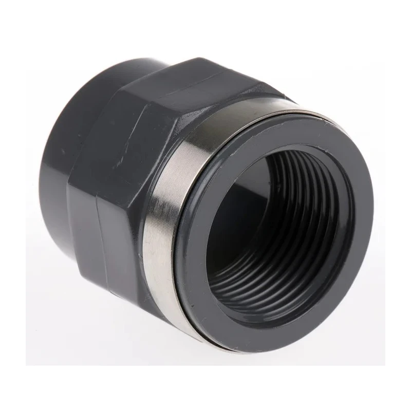 Georg Fischer Plastic Pipe Fitting Straight Push-in Socket 1 in Female PVC 45mm Length 721911008