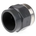 Georg Fischer Plastic Pipe Fitting Straight Push-in Socket 1 in Female PVC 45mm Length 721911008