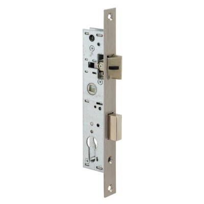 Dom Metalux European Profile Single Point Mortice Lock Steel Forend Finish 240mm Height 46mm Depth 7 - F107390010