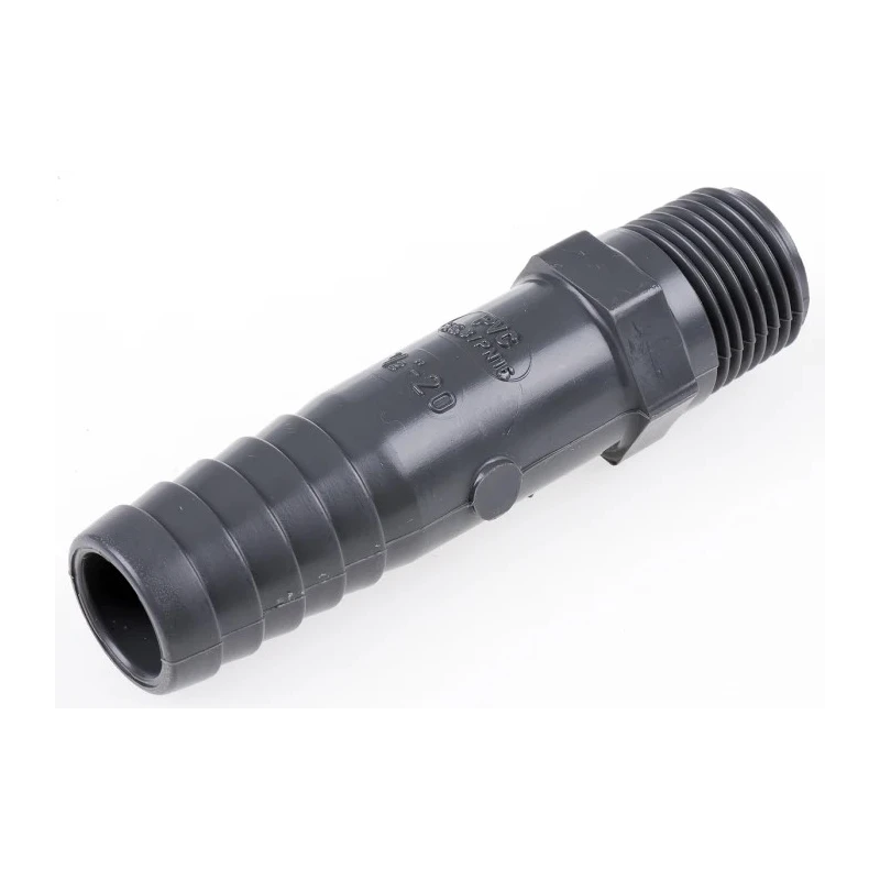 Georg Fischer Hose Connector 20 mm ID BSPT Male Thread Maximum Pressure 10 Bar 721960706