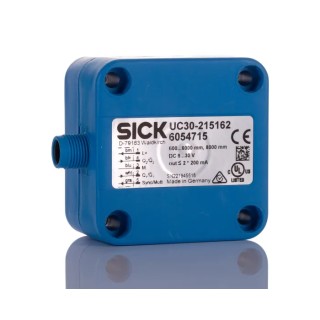 SICK Block Ultrasonic Proximity Sensor M12 Thread Size, 6 m Detection Range, 200mA Switching Current, PNP UC30-215162