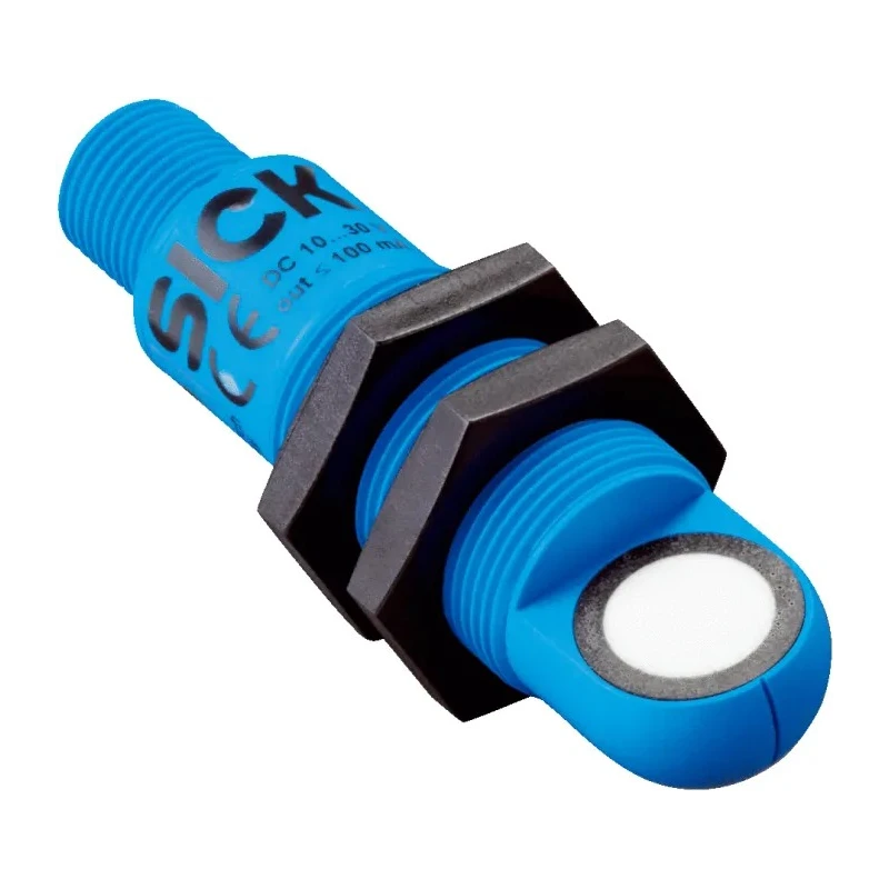 SICK Threaded Barrel Ultrasonic Proximity Sensor M18 x 1 1 m 200mA PNP 30 V dc UM18-218161102