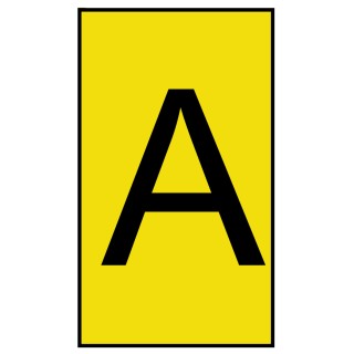 HellermannTyton Ovalgrip Slide-On Cable Marker Black, Pre-printed "A", Fits 1.7 mm to 3.6 mm Cable Diameter 901-10145