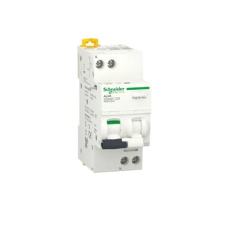 Schneider Electric Residual Current Circuit Breaker with Overload Protection 20A 1-Pole 30mA Trip A9DA2620