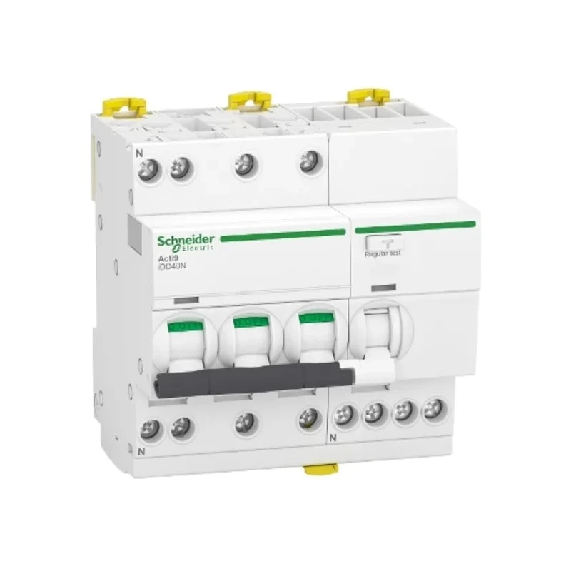 Schneider Electric Residual Current Circuit Breaker with Overload Protection, 16A Current Rating, 3-Pole, 30 mA Trip A9DB3716