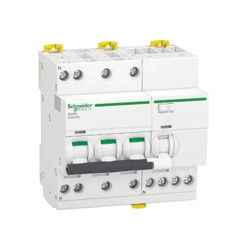 Schneider Electric Residual Current Circuit Breaker with Overload Protection, 16A Current Rating, 3-Pole, 30 mA Trip A9DK1716