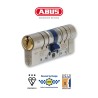 ABUS Brass Euro Cylinder Lock 70mm with Nickel Finish 91336