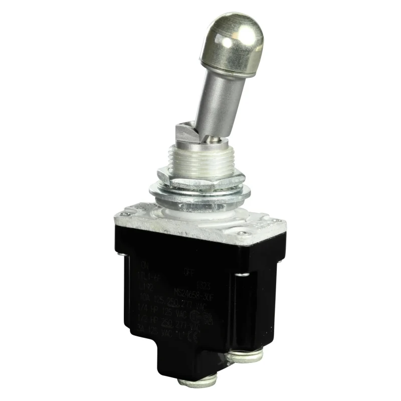 Honeywell Technologies Toggle Switch Bushing Mount Latching SPST Screw Terminal 28 V dc 125 V ac 1TL1-6F