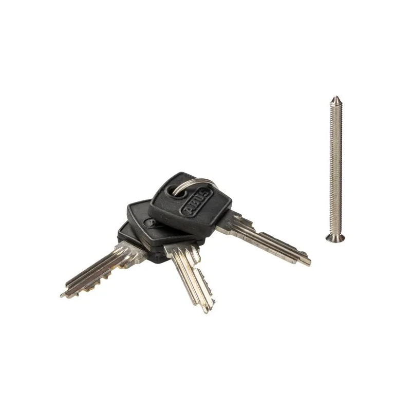 ABUS Brass Euro Cylinder Lock, Nickel Finish, Overall Length 80mm 91338