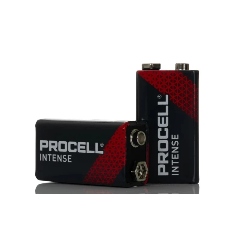 Duracell Procell Intense Alkaline 9V Battery 628mAh 48.5mm x 17.5mm Snap Termination 10 Pack 5000394137097