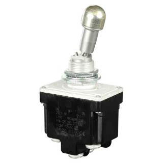 Honeywell Technologies Toggle Switch, Bushing Mount, Latching, DPDT, Screw Terminal, 28 V dc, 125 V ac 2TL1-1P