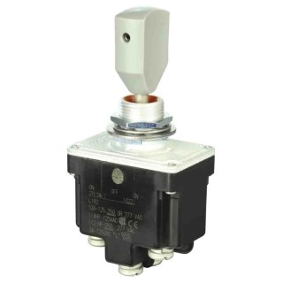 Honeywell Technologies Toggle Switch, Bushing Mount, On-Off-On, DPDT, Screw Terminal, 28 V dc, 125 V ac 2TL28-1