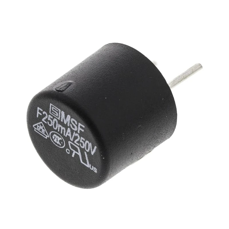 Schurter Non-Resettable Radial Fuse 250mA Current Rating 250V AC, Fast Acting, Thermoplastic Body 0034.6008