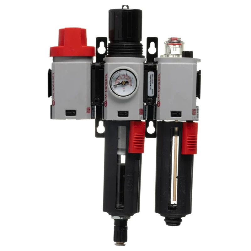 Norgren 3/8 in G Filter Regulator Lubricator with Automatic Drain, 40 μm Filtration, Integrated Pressure Gauge BL82-301G