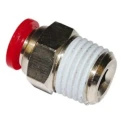 Norgren Pneufit C Series Pneumatic Fitting Female Threaded-to-Tube Nickel Plated Brass, 1/4 in R, 4 mm C01250428